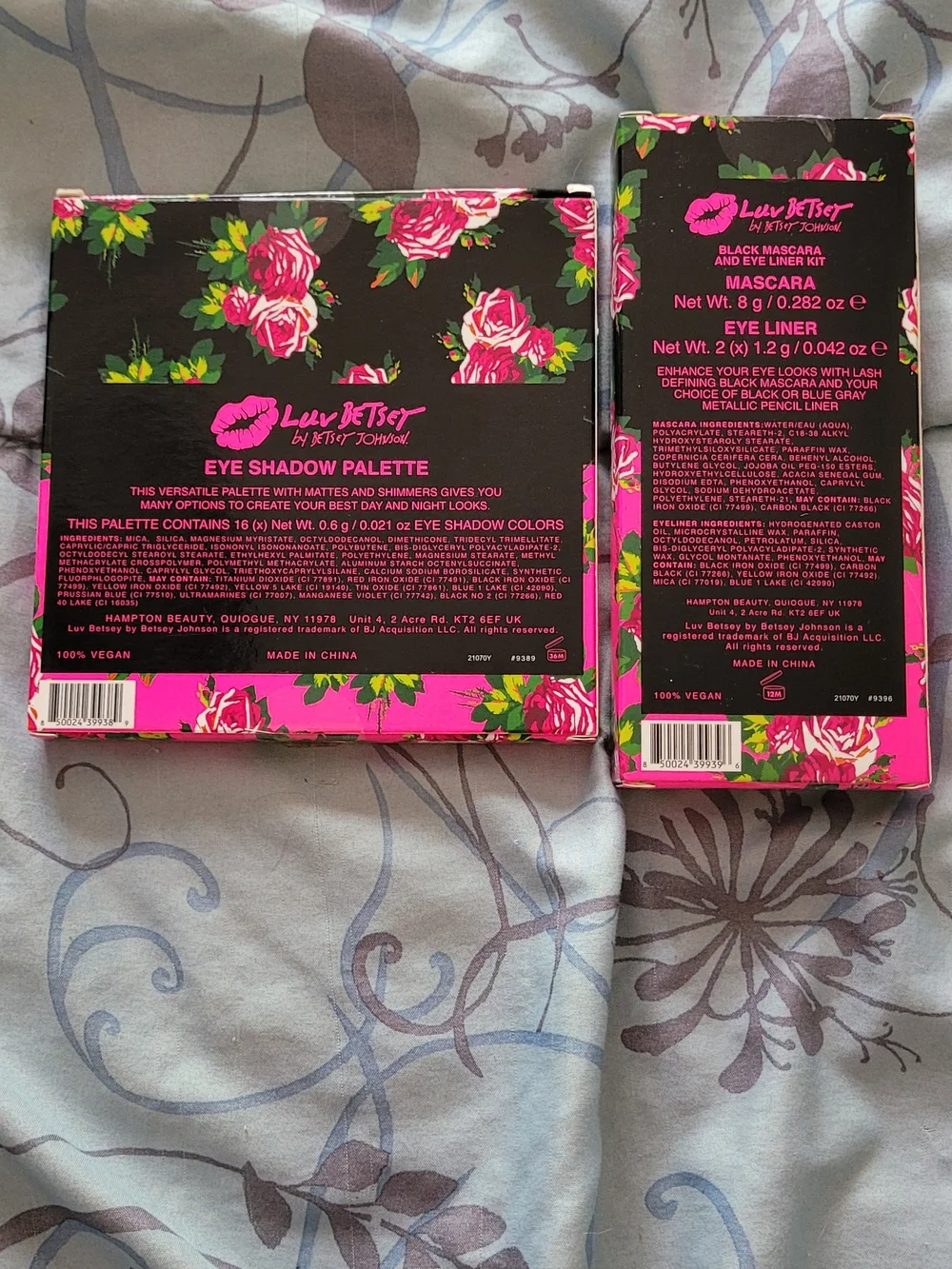 Betsey Johnson Pink Floral Eyeshadow Palette & Eye Kit